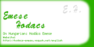 emese hodacs business card