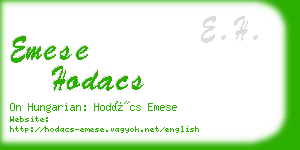 emese hodacs business card